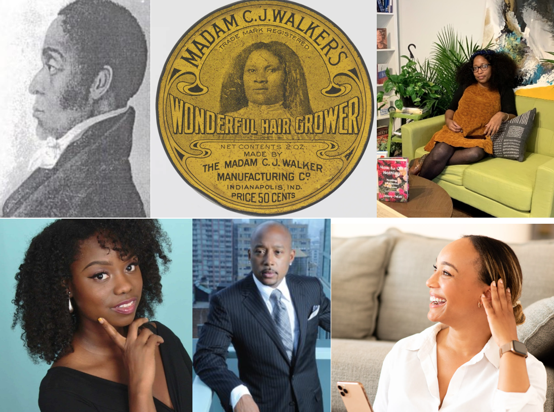 Compilation of 6 headshots of Black entrepreneurs, some old and some current. 